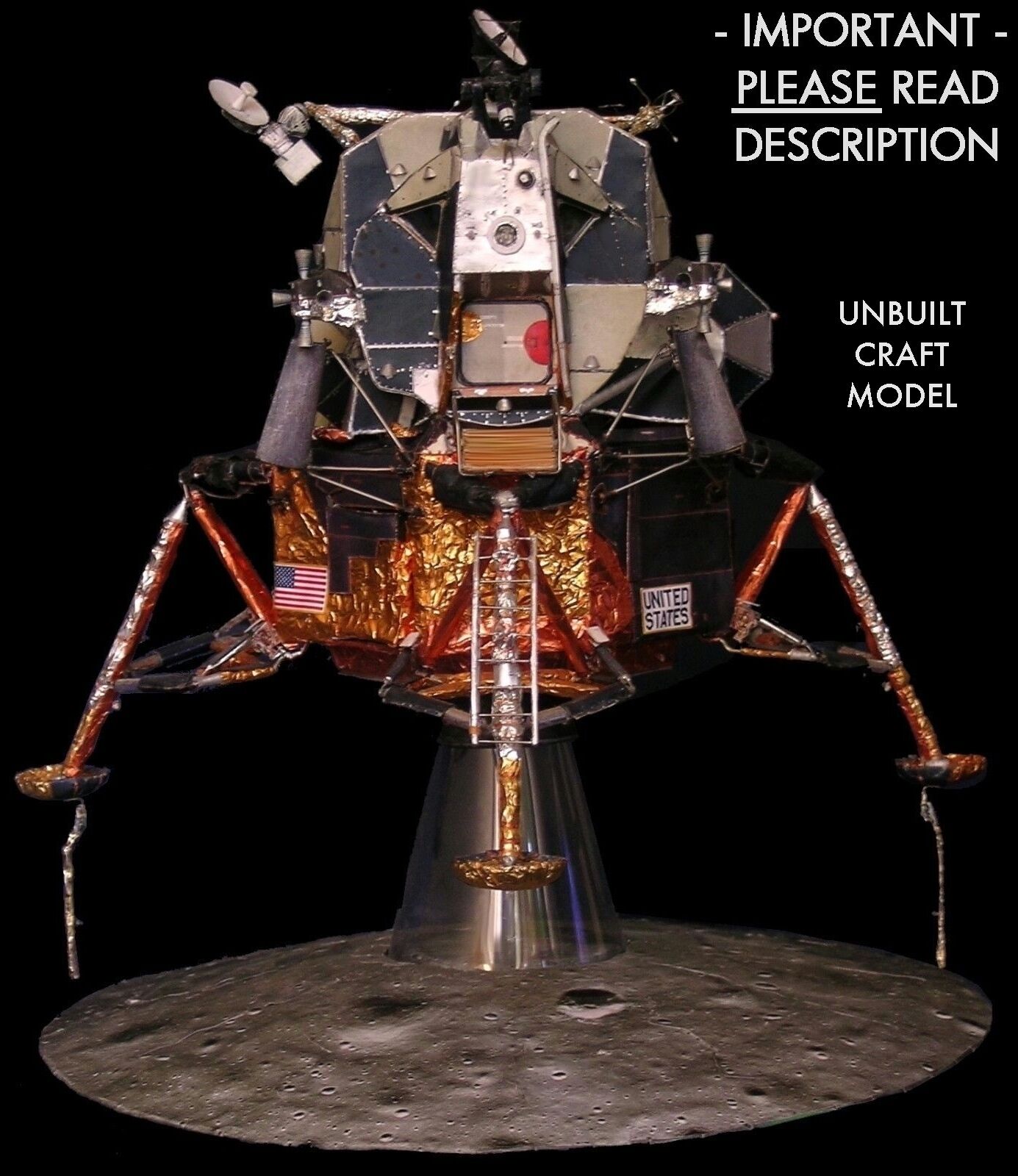 Lunar Module Lm 1:32 Model For Revell Command Service Csm, The Orig. Usa Maker