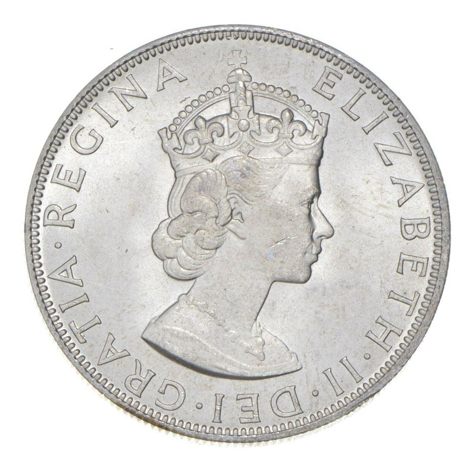 Choice Bu Unc 1964 Bermuda 1 Crown Silver Coin - Mint State *729