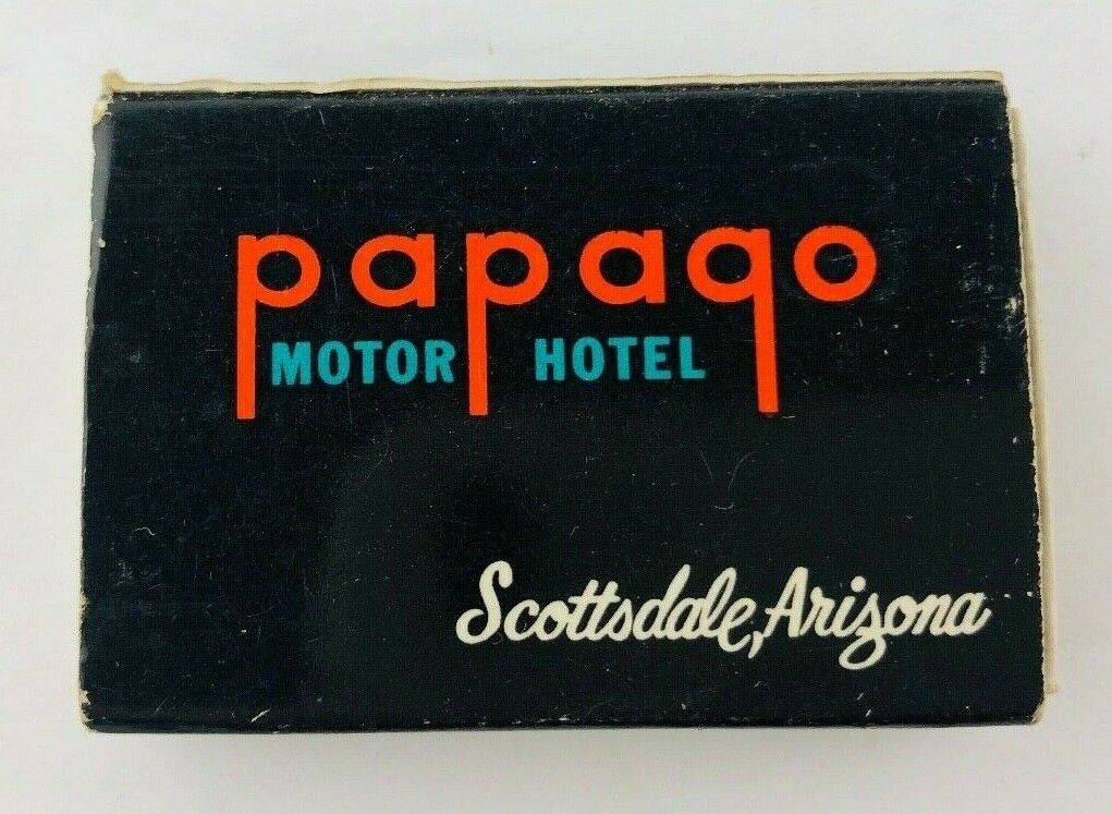 Papago Motor Hotel Matchbook Scottsdale Arizona Az Pocket Matchbook