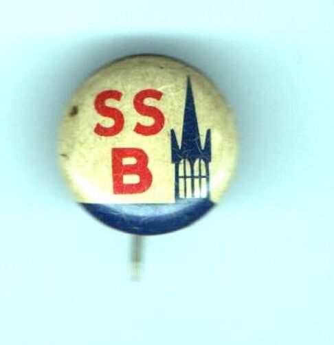Vintage Christian Pin Church Pinback S S B Button Letters Initials