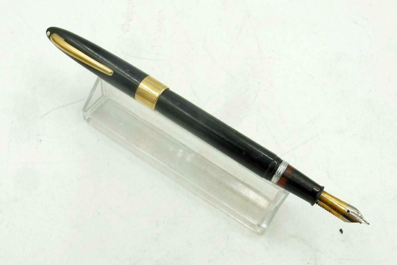 Vintage Sheaffer's Touchdown Jet Black 14k Gold Nib  Fountain Pen