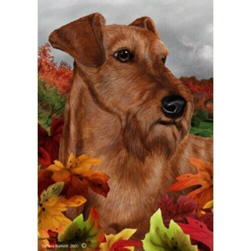 Fall Garden Flag - Irish Terrier 132201