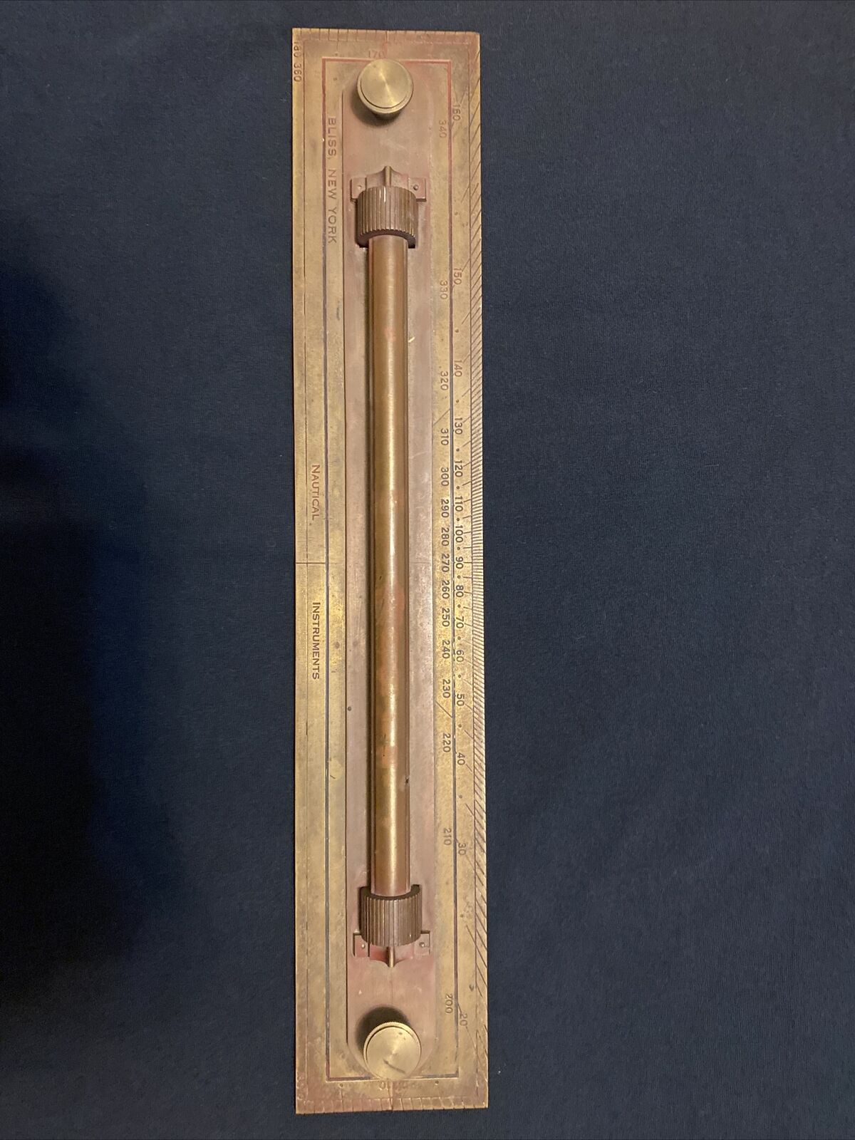 Antique Extremely Rare 19th Century Rolling Parallel Rule By John Bliss New York