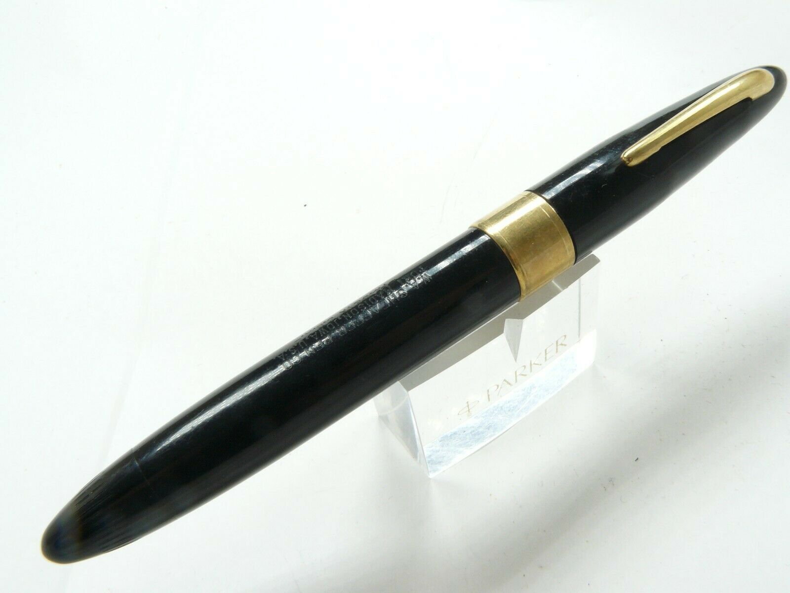 Sheaffer Vac Fill Fountain Pen In Black Gold Trim 14k Nib Not Restored