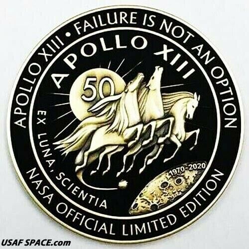 Apollo 13 - 50th Anniversary -black- Extreme Limited Edition-flown Medallion