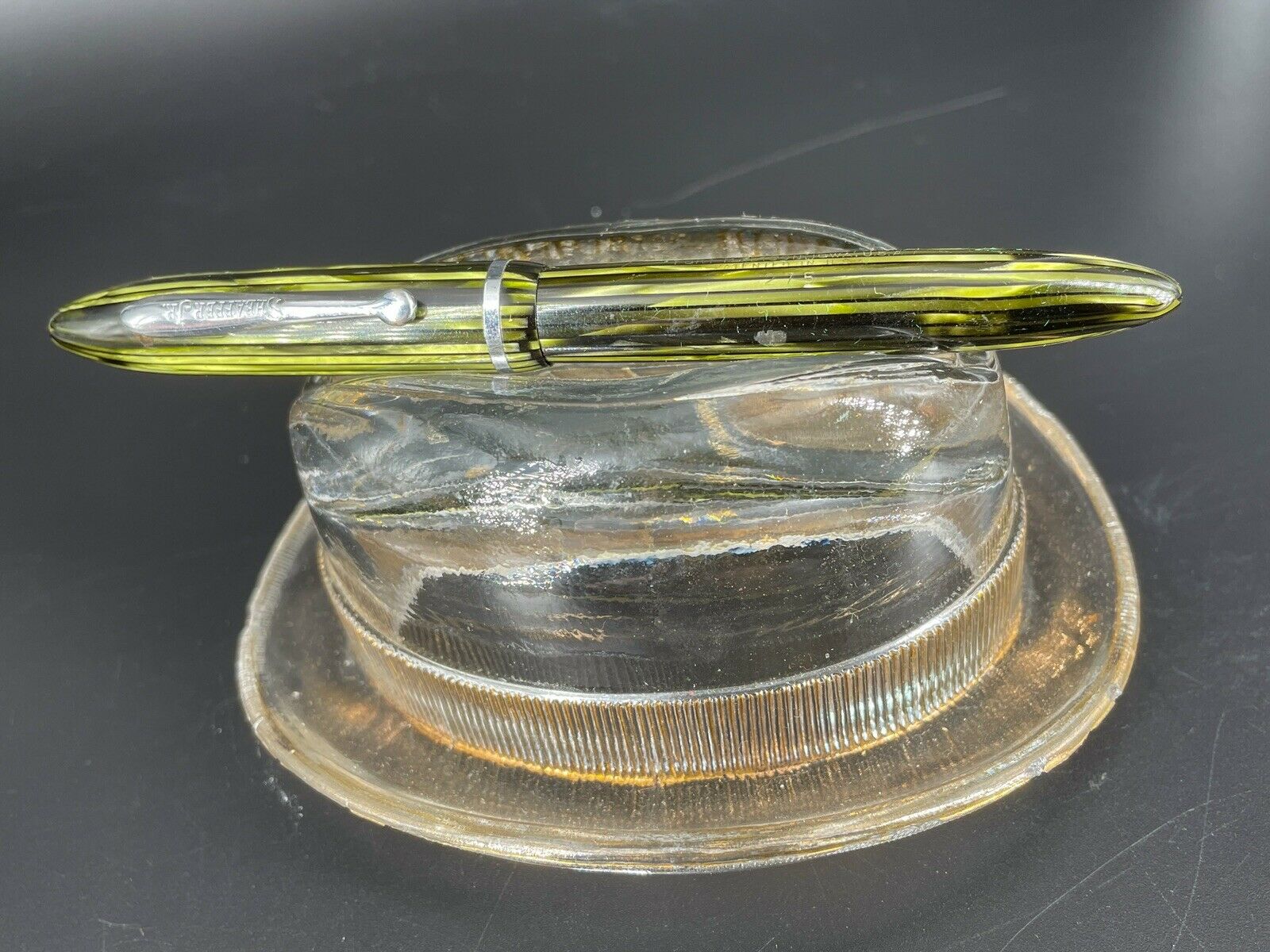 Vintage Sheaffer Fountain Pen, Marine Green Restored 14k Gold Nib