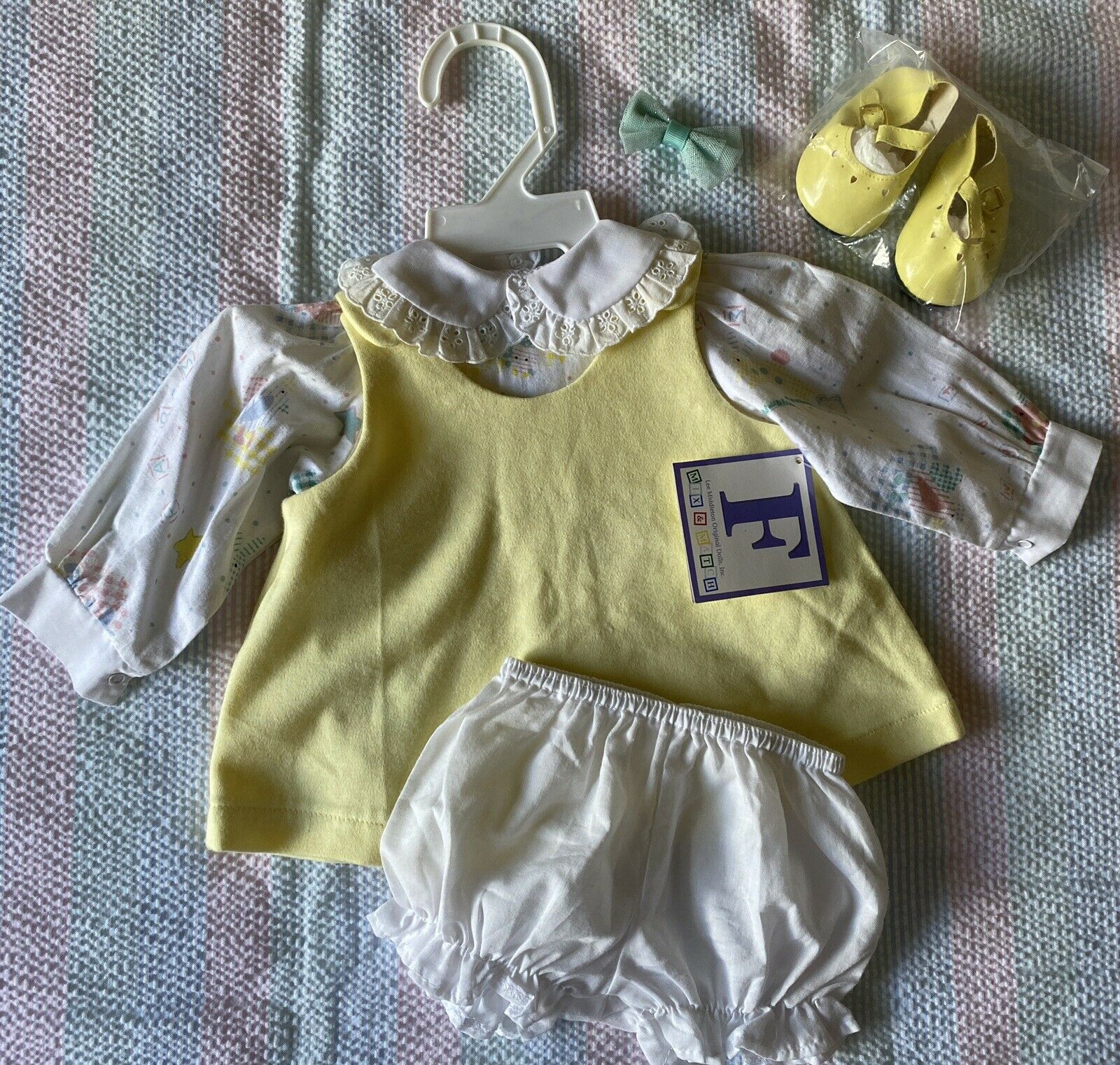 Lee Middleton Doll Clothes Outfit Dress, Shirt, Shoes, Hair Bow Nwt