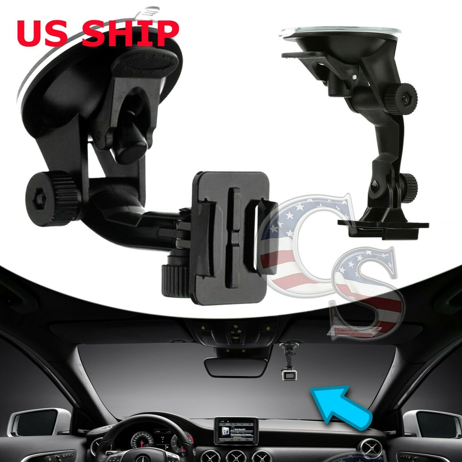 Car Suction Cup Mount Tripod For Gopro Hero  8 7 6 5 4 3+ Camera Us Ship