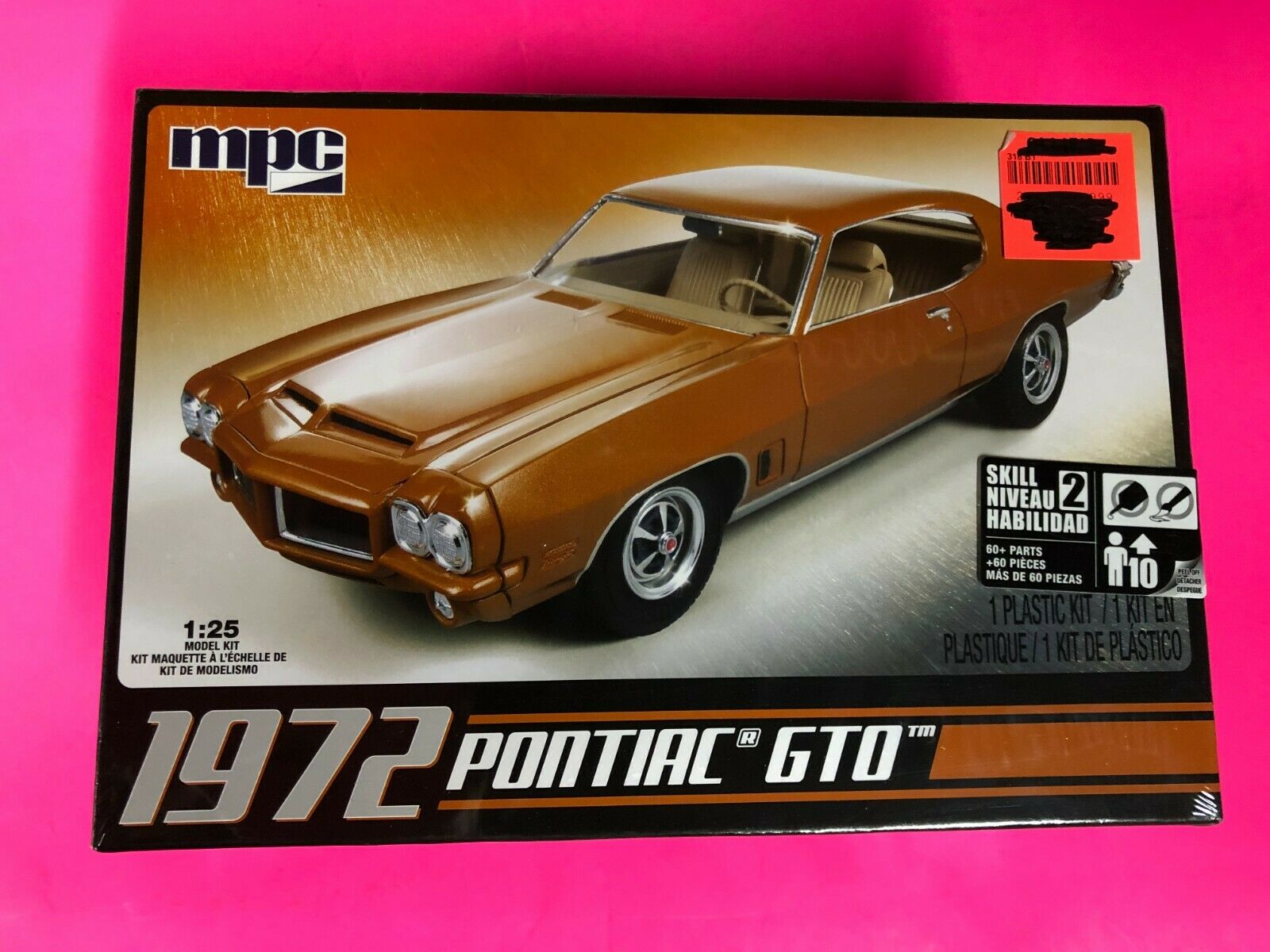 1972 Pontiac Gto Muscle Car Model Kit Amt 1/25 Scale New Sealed Look!!