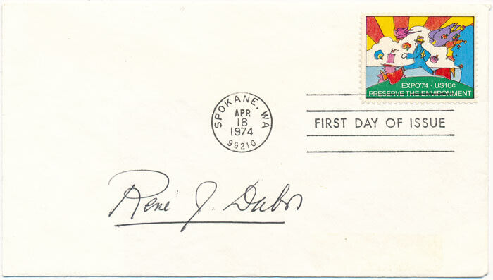 Rene J Dubos / Signed First Day Cover