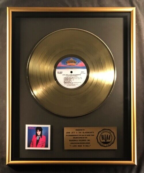 Joan Jett And The Blackhearts Lp Gold Riaa Record Award Boardwalk Records