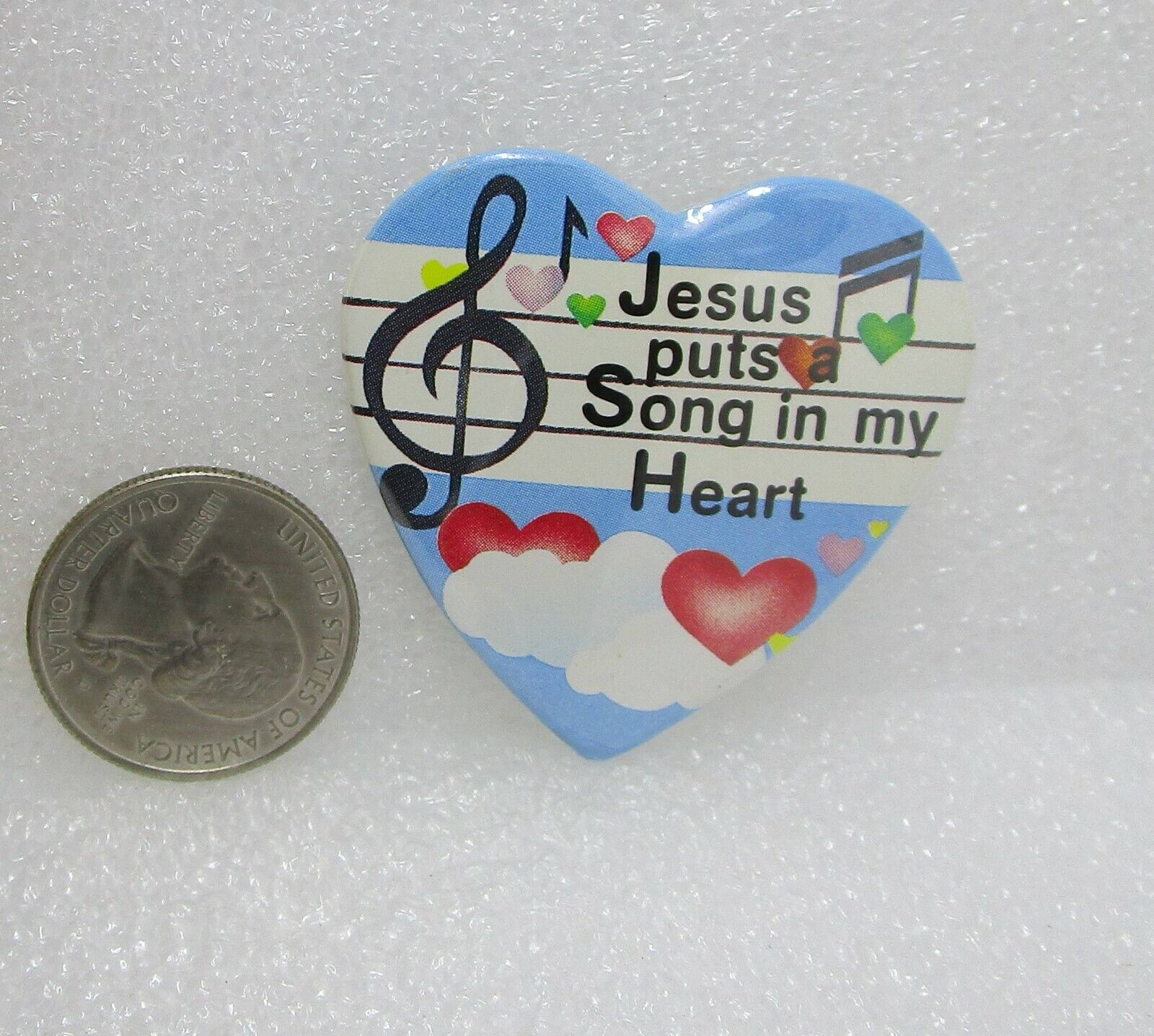 Jesus Puts A Song In My Heart Button Pin