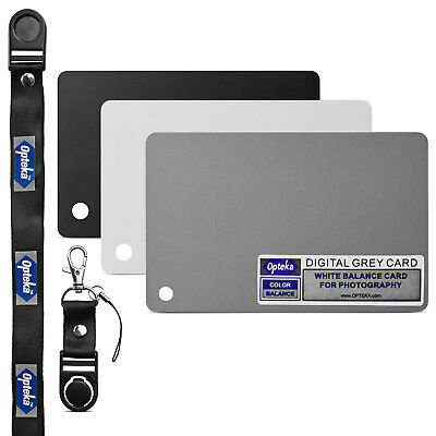 Opteka Pocket-sized Grey White Balance Card 18% Exposure Kit For Digital Cameras