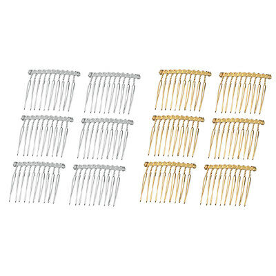6pcs Metal Hollow Hair Side Combs Retro Hair Comb Pin Clips Headdress With Teeth