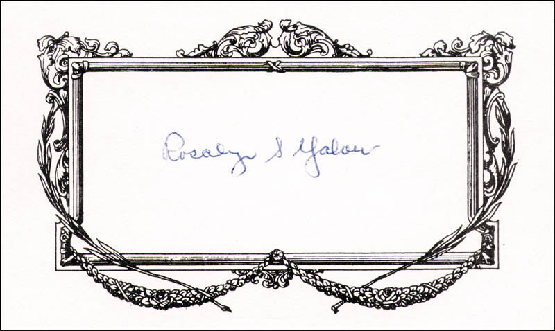 Rosalyn S. Yalow - Signature(s)