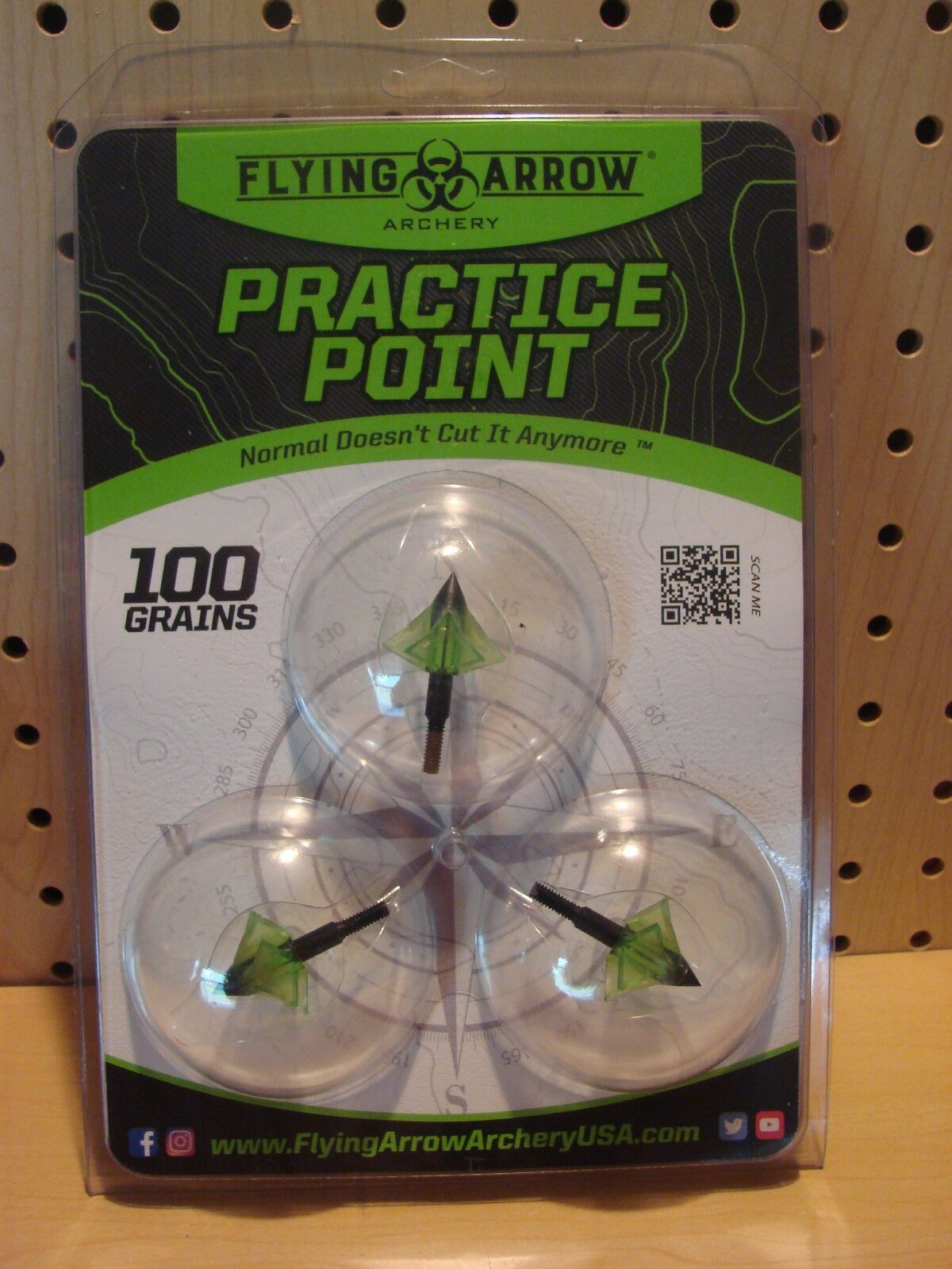 Flying Arrow Archery Toxic Practice Point Broadhead 100 Grain 3 Pack Pp-100 New